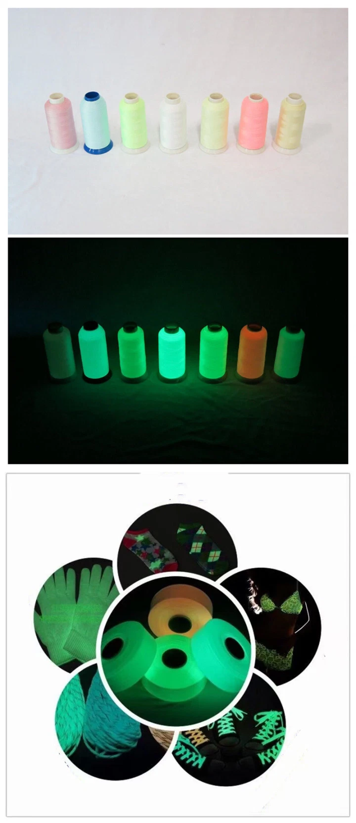 Polyester Glow in The Dark Yarn Filament Yarn Glow Filament Yarn