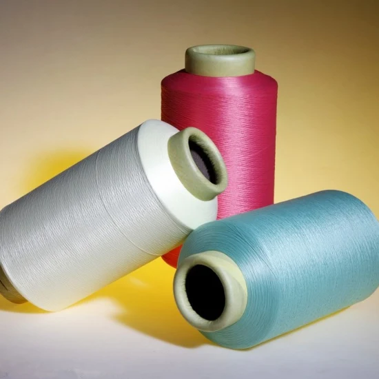 Fils en nylon 100% élastiques élevés de copie de polyester 150d 36f 1 fils en nylon d'imitation